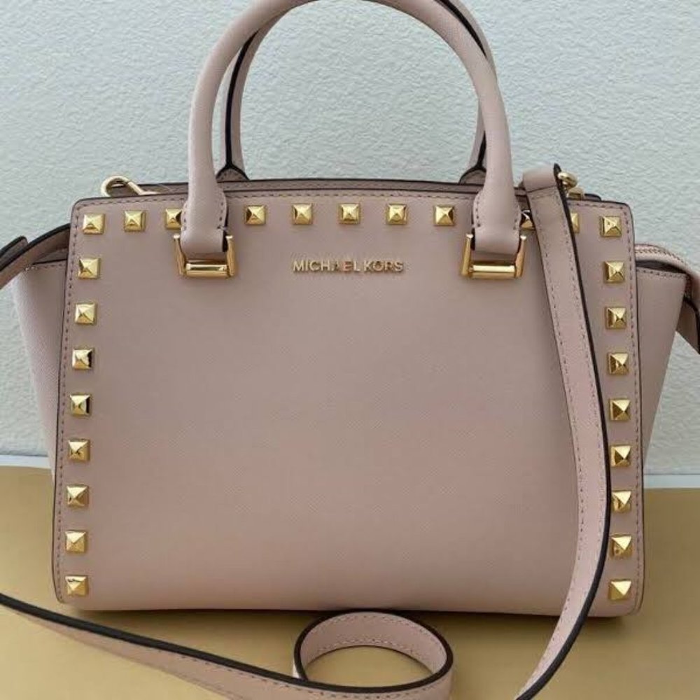 Michael kors Selma Stud purse nude pink